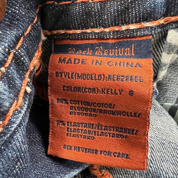 Rock Revival Jeans Kelly‎ Skinny Medium Wash Denim Pants Women's 28 Flap Pocket - Picture 14 of 15